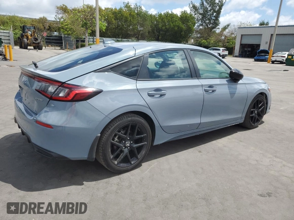2023 Honda Civic Sport with VIN 19XFL2H88PE000014, listed as a Copart auction lot 55997375 with 28,892 mi miles and Salvage Title. Bid and sale history available at DreamBid. Image 3.