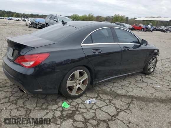 2015 Mercedes-Benz CLA 250 with VIN WDDSJ4EB2FN253961, listed as a Copart auction lot 49778695 with 93,409 mi miles and Salvage Title. Bid and sale history available at DreamBid. Image 3.