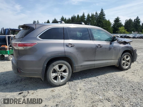 2015 Toyota Highlander Limited с VIN 5TDDKRFH9FS115196, выставлен на аукционе Copart как лот 61148135 с пробегом 115 623 миль миль и Списание • Salvage title. История ставок и продаж доступна на DreamBid. Изображение 3.