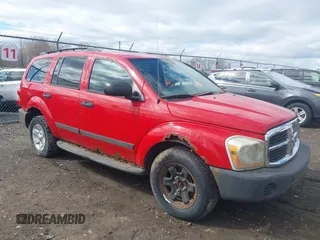 2005 Dodge Durango SXT with VIN 1D4HB38N15F584771, listed as a IAAI auction lot 41922218 with 143,933 mi miles and . Bid and sale history available at DreamBid. Image 1.