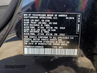 2018 Volkswagen Atlas SEL Premium z VIN 1V2NR2CA7JC568322, wystawiony jako Copart lot #58183355 z przebiegiem 99 832 mil mil oraz Szkoda całkowita • Salvage title. Historia ofert i sprzedaży dostępna na DreamBid. Obrazek 14.