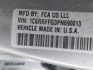 2023 Ram 1500 Big Horn с VIN 1C6RRFFG3PN690013, выставлен на аукционе IAAI как лот 42007736 с пробегом 37 021 миль миль и . История ставок и продаж доступна на DreamBid. Изображение 9.