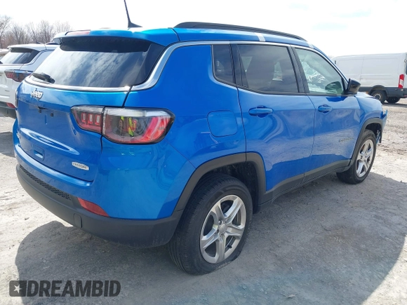 2024 Jeep Compass Latitude with VIN 3C4NJDBNXRT603931, listed as a IAAI auction lot 41987051 with 24,436 mi miles. Bid and sale history available at carsss.com. Image 4.