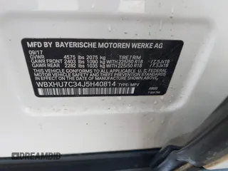 2018 BMW X1 sDrive28i z VIN WBXHU7C34J5H40814, wystawiony jako IAAI lot #42291108 z przebiegiem 93 200 mil mil oraz . Historia ofert i sprzedaży dostępna na DreamBid. Obrazek 9.