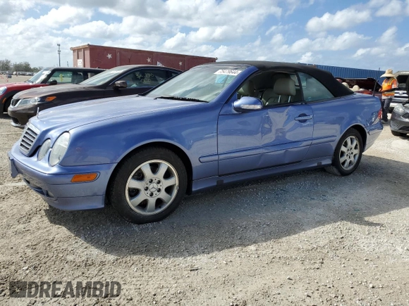 2003 Mercedes-Benz CLK 320 with VIN WDBLK65G03T134220, listed as a Copart auction lot 75479644 with Not Provided miles and Salvage Title. Bid and sale history available at DreamBid. Image 1.