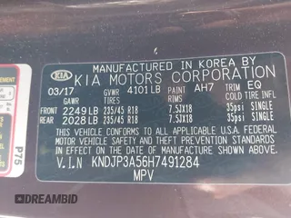 2017 Kia Soul + with VIN KNDJP3A56H7491284, listed as a IAAI auction lot 42019633 with 106,626 mi miles. Bid and sale history available at carsss.com. Image 9.