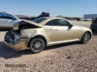 2006 Lexus SC 430 with VIN JTHFN48Y669007583, listed as a Copart auction lot 75931734 with 92,044 mi miles and Salvage Title. Bid and sale history available at carsss.com. Image 3.