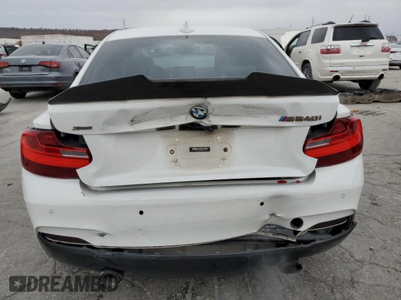 2017 BMW 2 Series M240i xDrive with VIN WBA2G3C39H7A25249, listed as a Copart auction lot 82289354 with 85,537 mi miles and Salvage Title. Bid and sale history available at carsss.com. Image 6.