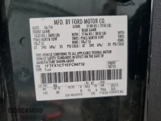 2014 Ford F-150 XL with VIN 1FTFX1CT1EFC66732, listed as a Copart auction lot 41418225 with 184,358 mi miles and Non Repairable. Bid and sale history available at carsss.com. Image 12.