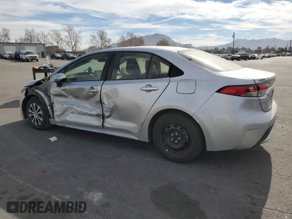 2020 Toyota Corolla Hybrid LE with VIN JTDEBRBE7LJ029233, listed as a Copart auction lot 43476165 with 118,385 mi miles and Salvage Title. Bid and sale history available at carsss.com. Image 2.