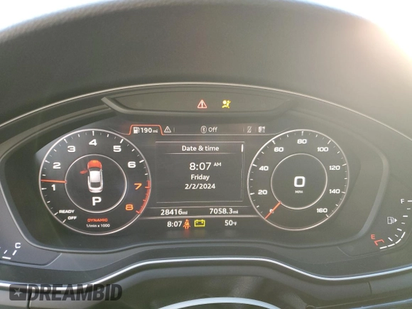 2019 Audi A5 Sportback Premium Plus with VIN WAUENCF50KA093849, listed as a Copart auction lot 41425774 with 28,416 mi miles. Bid and sale history available at carsss.com. Image 9.