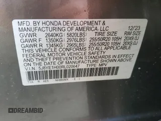 2024 Acura MDX w/A-Spec Package with VIN 5J8YE1H00RL020647, listed as a Copart auction lot 43196085 with 17,975 mi miles and Salvage Title. Bid and sale history available at carsss.com. Image 13.