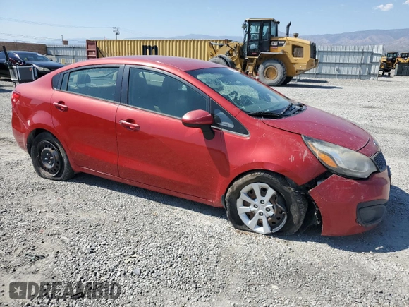 2014 Kia Rio LX with VIN KNADM4A35E6357844, listed as a Copart auction lot 55349705 with 173,026 mi miles and Clean Title. Bid and sale history available at DreamBid. Image 4.