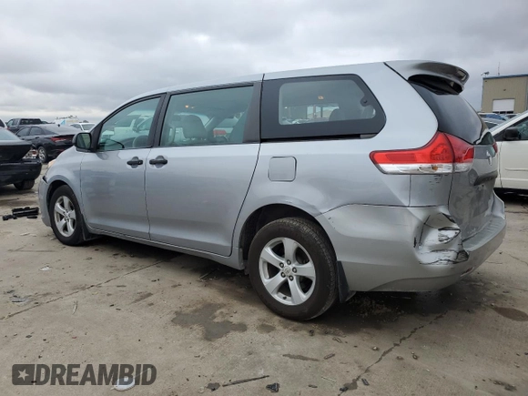 2012 Toyota Sienna with VIN 5TDKA3DC2CS010056, listed as a Copart auction lot 44639505 with 146,195 mi miles and Salvage Title. Bid and sale history available at DreamBid. Image 2.