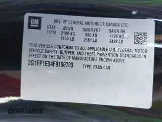 2015 Chevrolet Camaro LT z VIN 2G1FF1E34F9168703, wystawiony jako IAAI lot #42049357 z przebiegiem Nie podano mil oraz . Historia ofert i sprzedaży dostępna na DreamBid. Obrazek 9.