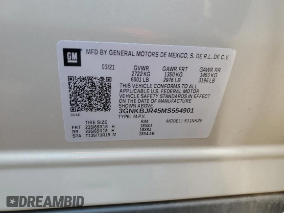 2021 Chevrolet Blazer LT z VIN 3GNKBJR45MS554901, wystawiony jako Copart lot #59458555 z przebiegiem 31 316 mil mil oraz Szkoda całkowita • Salvage title. Historia ofert i sprzedaży dostępna na DreamBid. Obrazek 14.