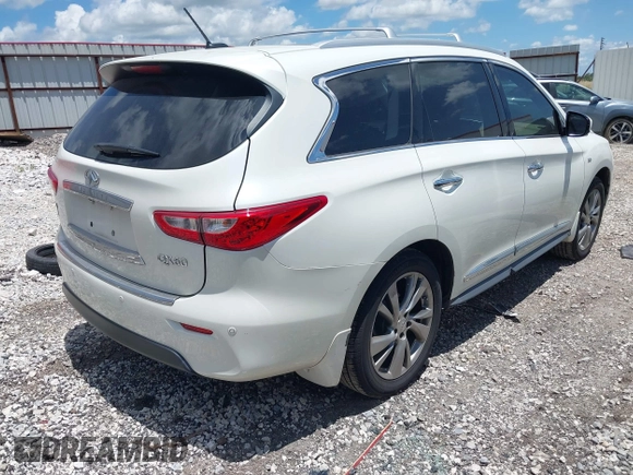 2015 Infiniti QX60 with VIN 5N1AL0MM7FC527660, listed as a IAAI auction lot 42478349 with 146,649 mi miles and . Bid and sale history available at DreamBid. Image 4.