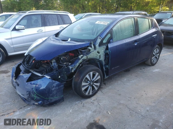 2017 Nissan LEAF SL with VIN 1N4BZ0CP7HC307611, listed as a Copart auction lot 47071833 with 60,553 mi miles. Bid and sale history available at carsss.com. Image 1.