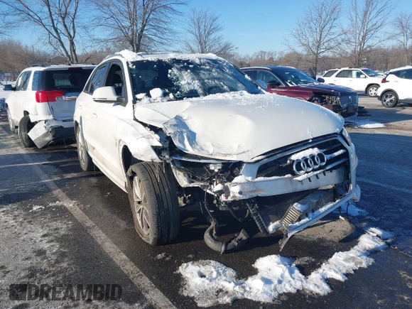 2017 Audi Q3 Premium with VIN WA1ECCFS9HR017842, listed as a IAAI auction lot 41400330 with 106,884 mi miles. Bid and sale history available at carsss.com. Image 1.
