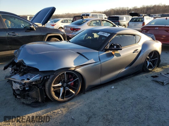 2022 Toyota Supra 3.0 with VIN WZ1DB0C08NW053820, listed as a Copart auction lot 41366175 with 13,429 mi miles and Salvage title. Bid and sale history available at DreamBid. Image 1.