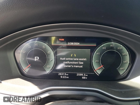 2021 Audi A5 Sportback S line Premium Plus with VIN WAUFACF5XMA004324, listed as a Copart auction lot 44579834 with 26,313 mi miles and . Bid and sale history available at DreamBid. Image 9.