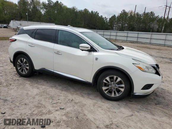 2016 Nissan Murano S with VIN 5N1AZ2MH5GN120150, listed as a Copart auction lot 51844055 with 80,751 mi miles and Salvage Title. Bid and sale history available at DreamBid. Image 4.