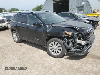 2018 Jeep Cherokee Overland with VIN 1C4PJMJX5JD525872, listed as a Copart auction lot 53783655 with 112,396 mi miles and Salvage title. Bid and sale history available at DreamBid. Image 4.