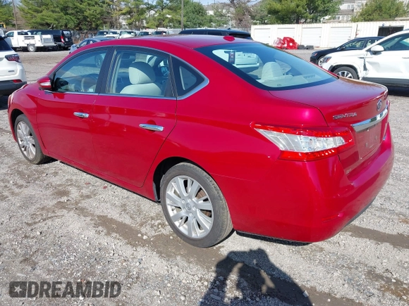 2013 Nissan Sentra SV with VIN 3N1AB7AP9DL709153, listed as a IAAI auction lot 41895458 with 114,642 mi miles. Bid and sale history available at carsss.com. Image 3.