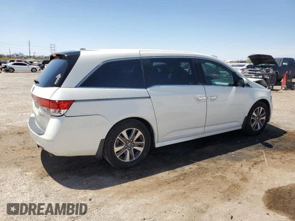 2015 Honda Odyssey Touring Elite z VIN 5FNRL5H91FB053430, wystawiony jako Copart lot #55276315 z przebiegiem 96 667 mil mil oraz Szkoda całkowita • Salvage title. Historia ofert i sprzedaży dostępna na DreamBid. Obrazek 3.