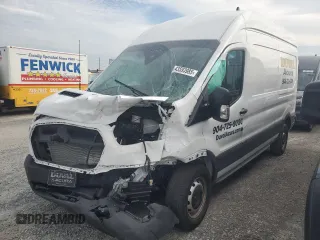 2024 Ford Transit Cargo with VIN 1FTBR1X82RKA84937, listed as a Copart auction lot 43593985 with Not Provided miles and Salvage Title. Bid and sale history available at carsss.com. Image 1.