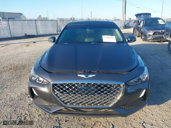 2020 Genesis G70 2.0T with VIN KMTG64LA6LU059951, listed as a IAAI auction lot 41683671 with 43,852 mi miles. Bid and sale history available at carsss.com. Image 12.