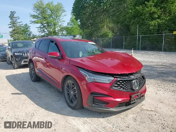 2019 Acura RDX w/A-Spec Pkg with VIN 5J8TC2H62KL008676, listed as a Copart auction lot 55479714 with 76,770 mi miles and Salvage title. Bid and sale history available at DreamBid. Image 11.