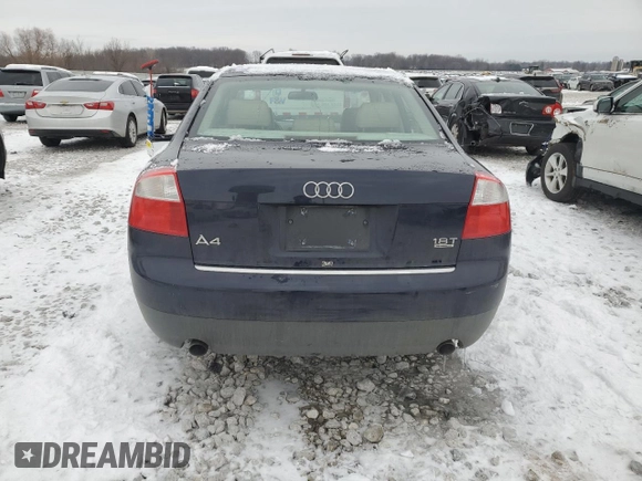 2002 Audi A4 1.8T с VIN WAULC68E62A175144, выставлен на аукционе Copart как лот 83342324 с пробегом 81 536 миль миль и Чистый • Clean title. История ставок и продаж доступна на DreamBid. Изображение 6.