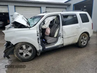 2011 Honda Pilot EX-L z VIN 5FNYF4H51BB045591, wystawiony jako Copart lot #55230235 z przebiegiem Nie podano mil oraz Szkoda całkowita • Salvage title. Historia ofert i sprzedaży dostępna na DreamBid. Obrazek 1.