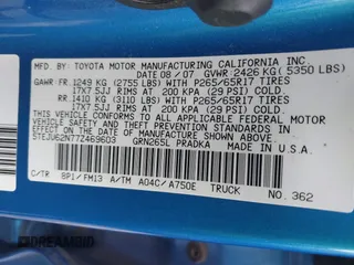 2007 Toyota Tacoma PreRunner с VIN 5TEJU62N77Z469603, выставлен на аукционе IAAI как лот 41357301 с пробегом 125 530 миль миль и . История ставок и продаж доступна на DreamBid. Изображение 9.