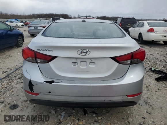 2016 Hyundai Elantra SE with VIN 5NPDH4AE7GH703619, listed as a Copart auction lot 53146755 with Not provided miles and Salvage title. Bid and sale history available at DreamBid. Image 6.