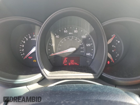 2015 Kia Rio LX with VIN KNADM4A38F6436457, listed as a Copart auction lot 68740994 with 87,474 mi miles and Salvage Title. Bid and sale history available at carsss.com. Image 9.