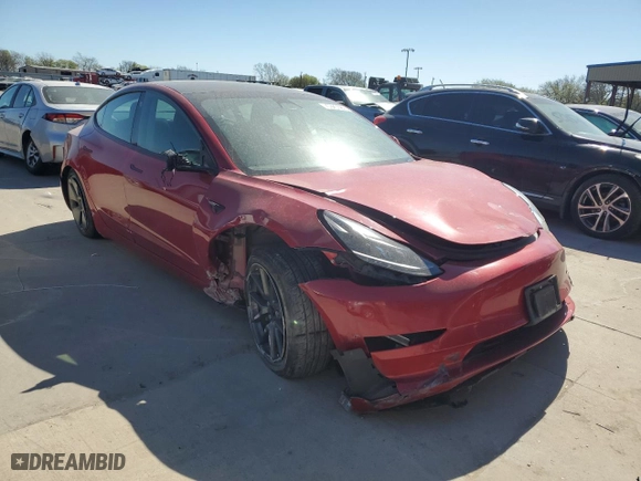 2022 Tesla Model 3 with VIN 5YJ3E1EA8NF290504, listed as a Copart auction lot 50236235 with 80,376 mi miles and Non Repairable. Bid and sale history available at carsss.com. Image 4.