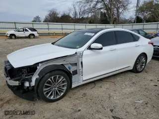 2016 Hyundai Genesis 3.8L with VIN KMHGN4JE1GU133589, listed as a Copart auction lot 50521335 with 74,789 mi miles and Salvage Title. Bid and sale history available at carsss.com. Image 1.