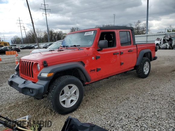 2020 Jeep Gladiator Sport S with VIN 1C6HJTAG0LL131338, listed as a Copart auction lot 50883235 with 50,547 mi miles and Salvage title. Bid and sale history available at DreamBid. Image 1.