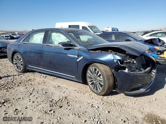 2017 Lincoln Continental Reserve with VIN 1LN6L9NC1H5629480, listed as a Copart auction lot 42441525 with 91,784 mi miles and Salvage Title. Bid and sale history available at carsss.com. Image 4.