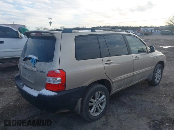 2007 Toyota Highlander Hybrid with VIN JTEGW21A370018109, listed as a IAAI auction lot 41410286 with 261,927 mi miles. Bid and sale history available at carsss.com. Image 4.