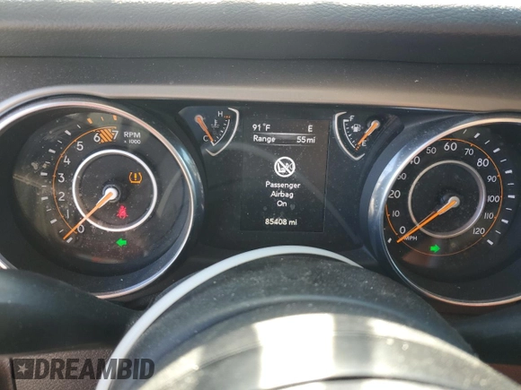 2018 Jeep Wrangler Unlimited Sport with VIN 1C4HJXDN1JW289418, listed as a Copart auction lot 50494925 with 85,408 mi miles and Salvage title. Bid and sale history available at DreamBid. Image 9.