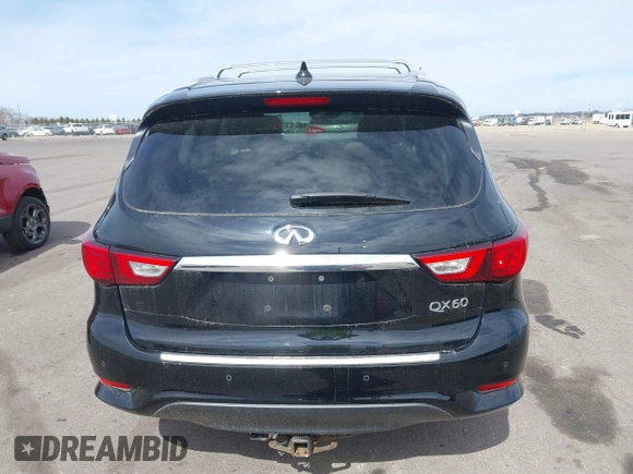 2017 Infiniti QX60 with VIN 5N1DL0MM0HC501577, listed as a IAAI auction lot 41887364 with 124,602 mi miles and . Bid and sale history available at DreamBid. Image 16.
