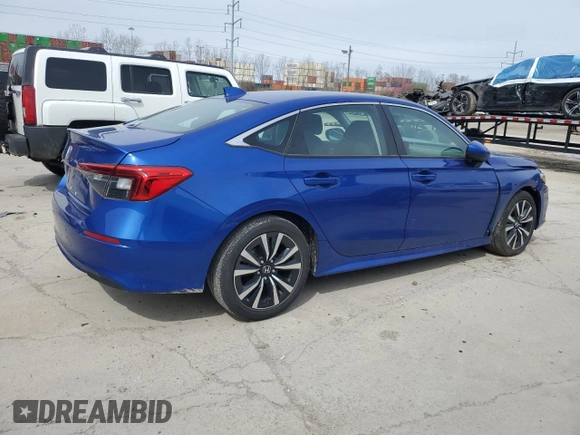 2023 Honda Civic Sedan EX with VIN 2HGFE1F79PH301539, listed as a Copart auction lot 49876485 with 18,539 mi miles and Salvage Title. Bid and sale history available at carsss.com. Image 3.