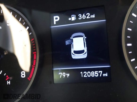2019 Hyundai Tucson SE with VIN KM8J2CA4XKU852946, listed as a IAAI auction lot 41784214 with 120,857 mi miles. Bid and sale history available at carsss.com. Image 15.
