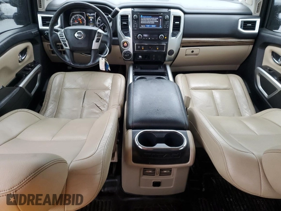 2016 Nissan Titan SL with VIN 1N6BA1F48GN511567, listed as a Copart auction lot 57864775 with 141,545 mi miles and Salvage title. Bid and sale history available at DreamBid. Image 8.