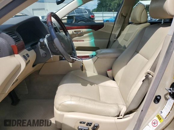 2007 Lexus LS 460 with VIN JTHBL46F775047802, listed as a Copart auction lot 56669525 with 181,584 mi miles and Salvage title. Bid and sale history available at DreamBid. Image 7.