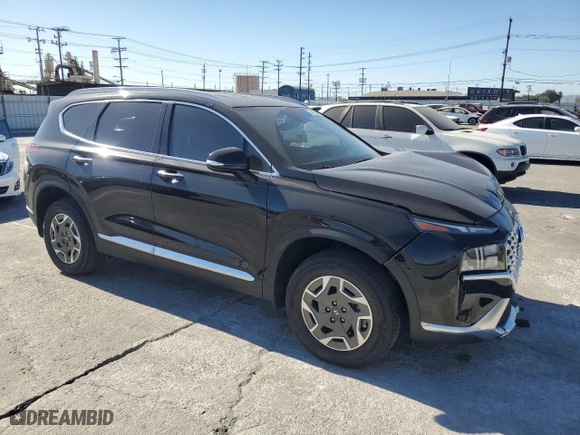 2021 Hyundai Santa Fe Hybrid Blue with VIN KM8S2DA16MU008325, listed as a Copart auction lot 77425294 with 15,266 mi miles and Salvage Title. Bid and sale history available at carsss.com. Image 4.