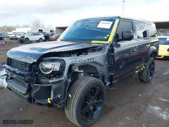2024 Land Rover Defender X-Dynamic SE with VIN SALE2FEU2R2354935, listed as a IAAI auction lot 41696069 with 8,611 mi miles. Bid and sale history available at carsss.com. Image 2.